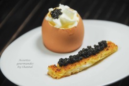 Brouillade d'oeufs et caviar