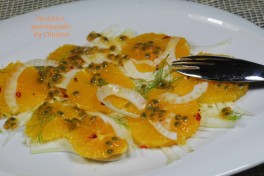 Salade d'oranges et fenouil, vinaigrette passion