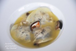 Mezzaluna (raviole pomme de terre) truffe et parmesan (recette de Troisgros)