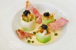 Rougets, poireaux et lait de poule, caviar - Recette inspirée par Gaëtan Gentil