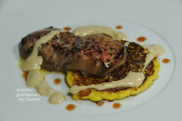 Blinis de maïs au foie gras (recette de Marc Meneau)